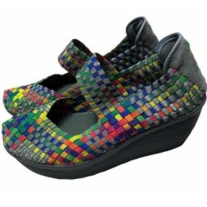 St. John’s Bay Woven Karma Rainbow Wedge Mary Jane
